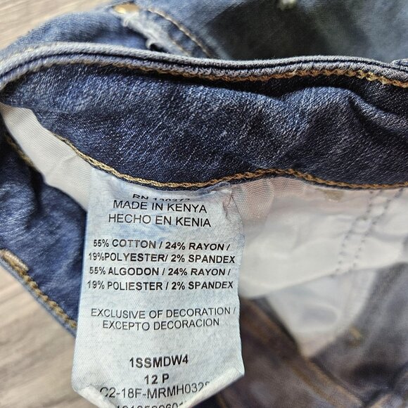 Lee Riders Jeans Womens 12P Blue Straight Leg Stretch Denim Mid Rise Casual - Picture 6 of 11